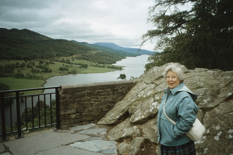 Scotland - Joan at Queens View Loch Tummel June 1997.jpg